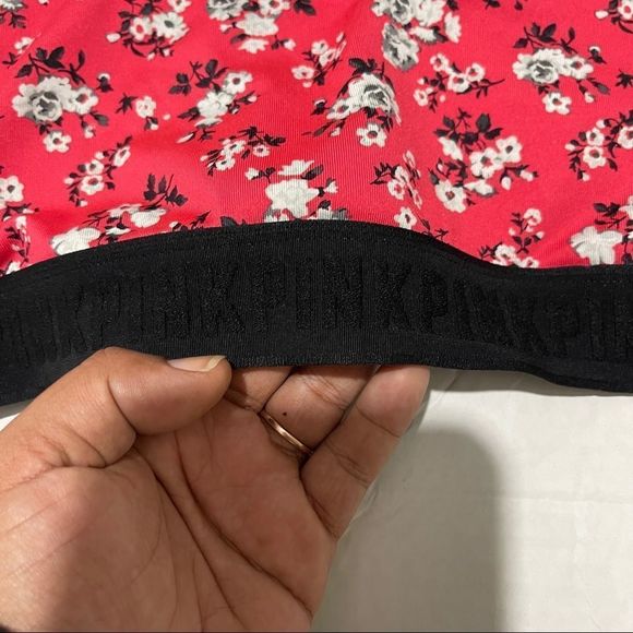 Pink Victoria's Secret Very Sexy Unlined Floral Sports Bra size M - Picture 3 of 4